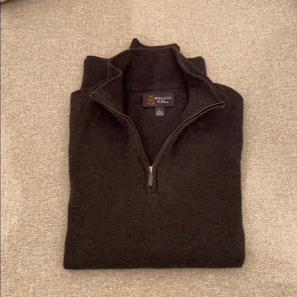 Nordstrom Wallin & Bros Charcoal Grey 1/4 zip